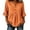 Orange, variant on Houndstooth Peplum Blouse 3/4 Sleeve V Neck 2026 Cute Tops Cotton Button down Shirts Summer V-Neck Printing Casual Flowy Pleated Blouse Pink L