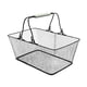 thumbnail image 3 of Cesta de compras Canasta de comestibles Metal multifuncional Conveniente portátil con manijas para tiendas minoristas de supermercados en casa Negro, 3 of 8