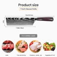 thumbnail image 7 of 7 inch butcher knife Forged high carbon German HC steel Stainless steel vegetable kitchen knife for home and kitchen with ergonomic handle, 7 of 7