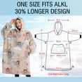 thumbnail image 4 of Oversized Wearable Blanket Hoodie,Light Pink Fairy Pattern Sherpa Blanket Hoodie with Super Pockets,Super Warm Fuzzy Pullover for Women & Men, 4 of 6