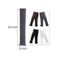 thumbnail image 5 of Deago Women's Ruffle Winter Over Knee High Footless Socks Knit Warm Leg Warmers Pleated Long Boot Socks, Khaki, 5 of 9