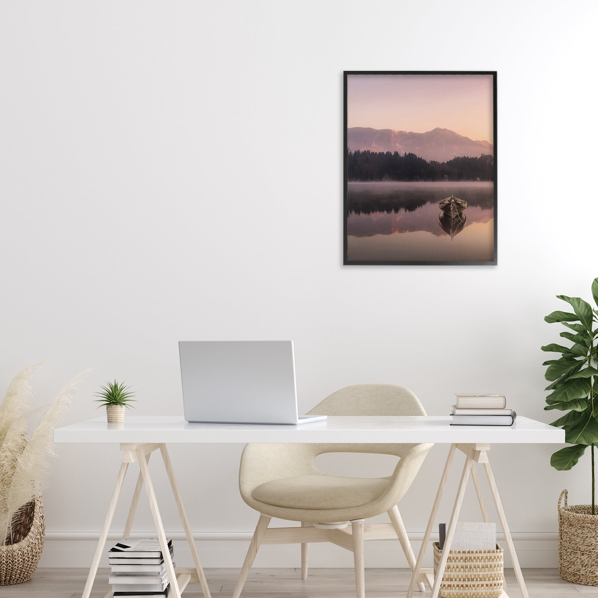 Stupell Industries Tranquil Lake Sunsets Black Framed Giclee Art, design by Marcus Prime