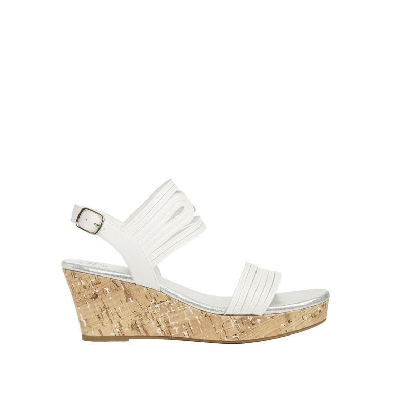 Girls white hotsell wedge sandals