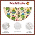 thumbnail image 4 of Daiia Cute Cartoon Cactus Drawing Merry Christmas Tree Skirt , Xmas Large Lace-up Tree Skirt, Santa Snowflakes Rustic Home Decorations New Year Party Farmhouse Decor-36", 4 of 7