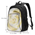 thumbnail image 5 of Daiia White Rose Pattern USB Charging Backpack for Men and Women, Anti-Theft Backpack,Travel Backpack,School Backpack,College Backpack,Laptop Backpack, 5 of 7
