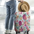 thumbnail image 2 of Pioneer Flower Floral Print Pattern Luggage Cover Fashion Suitcase Cover Baggage Covers Fit 25-28 Inch Luggage (Go Travel), 2 of 5