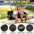 thumbnail image 3 of 2 Pcs Comfortable Stadium Grandstand Seat with Double Armrests and Lumbar Pillow, Multifunctional Storage, Portable, Foldable Outdoor Chair, 3 of 9