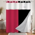 thumbnail image 3 of MIZHONA Black Shower Curtain with Snap in Liner,Black and Red Fabric Bathroom Curtain,71"× 74", 3 of 6