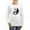 White, variant on - Wolf Therian Ying Yang Women's Long Sleeve T Shirt - Women's Long Sleeve Graphic Casual T-Shirt