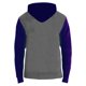 thumbnail image 2 of Awdis - Sudadera con capucha y cremallera Modelo Retro hombre/caballero - Gym/Correr/Deporte (Gris carbón/ Azul marino), 2 of 2
