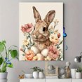 thumbnail image 4 of Qisvanset Bunny And Flowers Canvas Print 15.75x11.81 Inches, 4 of 8