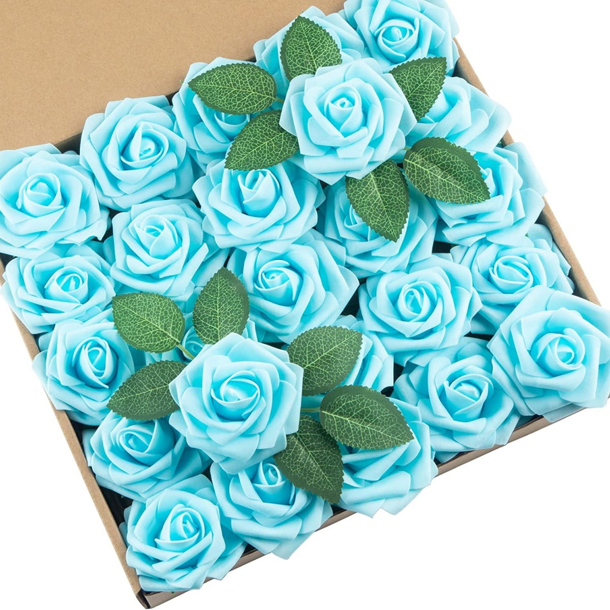 25pcs-foam-artificial-rose-flower-wedding-bride-bouquet-artificial