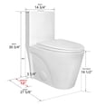 thumbnail image 6 of DeerValley DV-1F52102 Elongated One Piece Toilet with Comfort Chair Seat, Bowl Height 15 3/4", Dual Fulsh, 1.6 GPF, White, 6 of 16