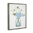 thumbnail image 3 of Stupell Blue Hydrangea Bunches Vase Botanical & Floral Painting Gray Floater Framed Art Print Wall Art, 3 of 6