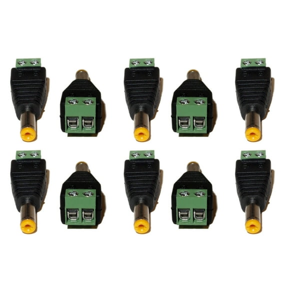 Evertech 40 Pcs DC Male End Jack With Screw Terminal for CCTV Security Camera power connectors