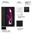 thumbnail image 2 of LELO SORAYA Wave Rabbit Sex Toy Double Stimulation Vibrating Massager for Women, Deep Rose, 2 of 6
