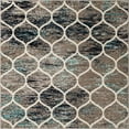 thumbnail image 3 of Unique Loom Trellis Frieze Collection Area Rug - Rounded (6' Square Blue Multi/Ivory), 3 of 7