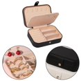 thumbnail image 4 of Caja de almacenamiento de joyería Zulema de cuero PU Negro, 4 of 8