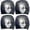 4pcs-H, variant on 1 Pcs Car Headrest Cover, Scary Face Printing Auto Seat Headrest Protector, 2026 Funny Spooky Face Masque Head Rest Cover