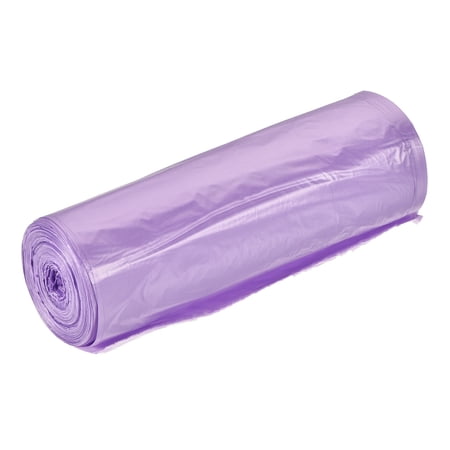 Uxcell 19.69 x 23.62 inch 4Gallon Small Trash Bags Waste Basket Liners Plant Starch Material Purple Per Roll