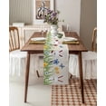 thumbnail image 2 of Easter Rabbit Flowers Table Runner Country Decor Tableclothss for Dining Washable Table Cover Decoration, 2 of 5