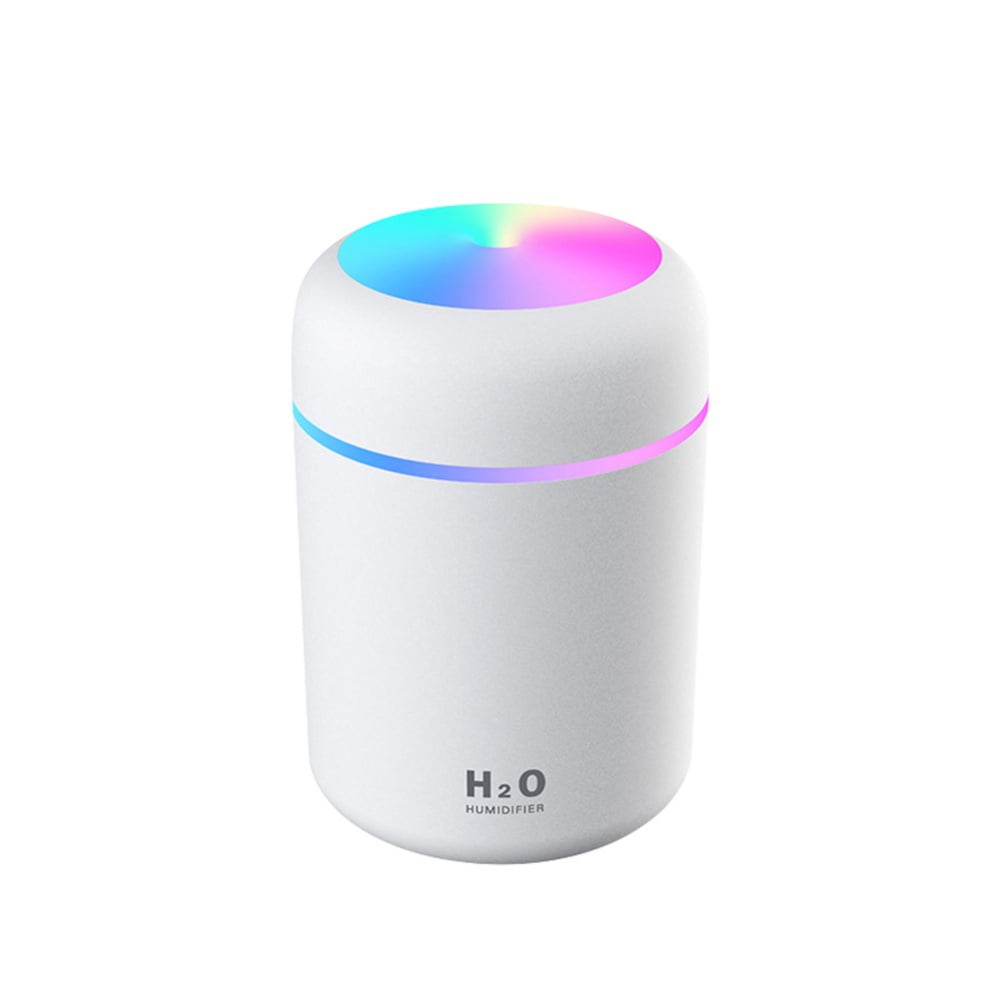 Pink Super Quiet,USB Charging and Night Light Function,for Car,Office,Bedroom Colorful Cool Mini Humidifier,Essential Oil Diffuser Aroma Essential Oil Cool Mist Humidifier,2 Adjustable Mist Modes