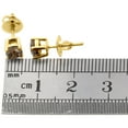 thumbnail image 4 of 10K Yellow Gold Solitaire Champagne Brown Diamond 4.9mm Round Stud Earrings 1 Ct, 4 of 5
