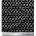 thumbnail image 1 of Soimoi Rayon Fabric Floral & Flying Swan Block Printed Craft Fabric by The Yard 42 Inch Wide, 1 of 3