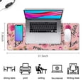 thumbnail image 5 of Long Mouse Pads for Desk,Pink Breast Cancer and Pioneer Flower Desk Mats on Top Of Desks, Desk Mouse Pad Extra Large with 3mm Non-Slip Base and Stitched Edge for Gaming,Office,Work,Home 31.5x11.8in, 5 of 5