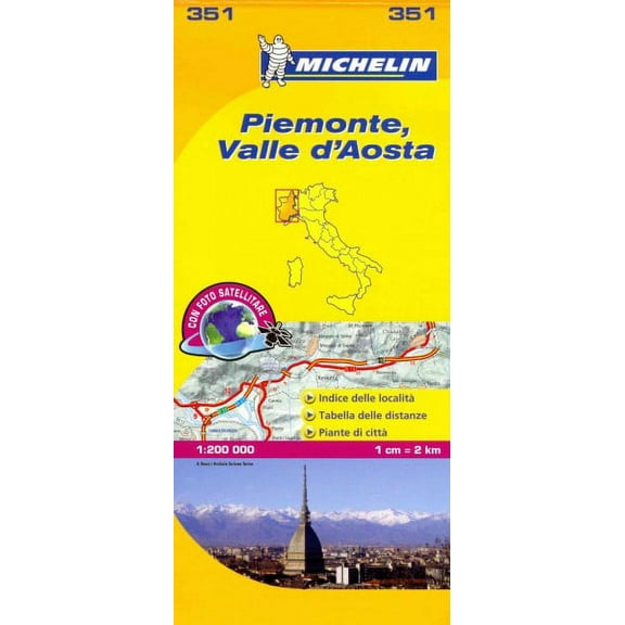 Maps/Local (Michelin): Michelin Map Italy: Piemonte, Valle d'Aosta 351 (Other)