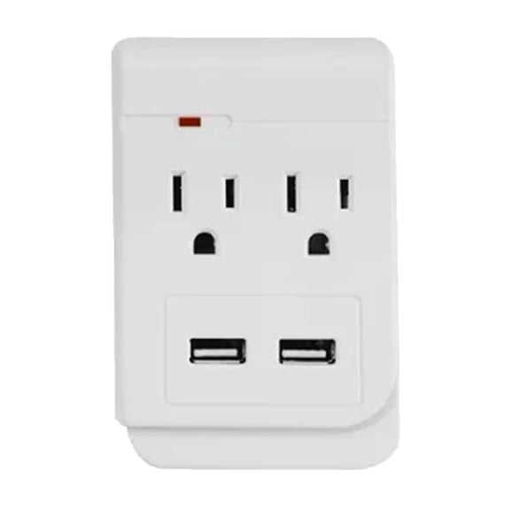 Multicontacto Doble Igoto 2 Entradas USB 2.1 A Blanco AM06