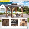 thumbnail image 3 of MELLCOM Pavillon à Toit Rigide 8 Pieds X 8 Pieds, Toit Double en Métal, Aluminium Gaz, 3 of 7