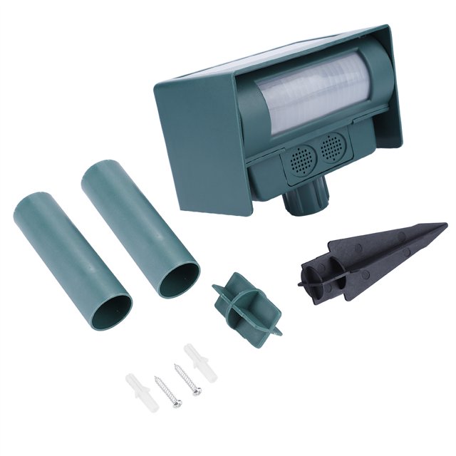 Repelente ultrasónico de plagas de animales, energía Solar, Sensor repelente, detección de jardín