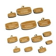thumbnail image 1 of Detailed Ice Hockey Puck Sport Wood Mini Charms Shapes DIY Craft Jewelry - With Hole - 25mm (7pcs), 1 of 7