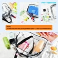 thumbnail image 3 of Vorkoi Clear Travel Toiletry Bag with Zipper Make-up Pouch Handle Straps Waterproof Packing Organizer Storage Diaper Pencil Bags, 3 of 7