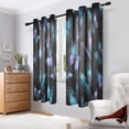 thumbnail image 6 of 2 Panels Set Blackout Curtains Thermal Insulated Sun Protection Room Darkening Drapes for Bedroom Blue-purple and Cyan Butterflies, 6 of 6