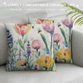 thumbnail image 3 of Pratyus Flowers Bee Watercolor Painting Print Pillow Covers for Couch Aesthetic Decorative for Car Couch Bedroom 1PC 20x20in, 3 of 5