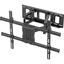 MountFTV Full Motion TV Wall Mount Bracket for Most 37-85 inch Flat Curved TVs, Holds up to 132 lbs, Max 600x400mm