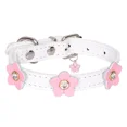 thumbnail image 2 of Pet Artist Dog Collar with Flowers, Fancy Pretty Floral Faux Leather Cute Girl Puppy Collar for Xs Small Medium Breed Tiny Pet Female Dogs Cats, 2 of 10