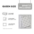 thumbnail image 3 of Regency Heights Queen Size Cotton Flannel Sheet Set, 4-Piece Flannel Bed Sheets Queen, 100% Cotton Bed Sheets Set with Deep Pocket, Gray Herringbone Check, 3 of 6