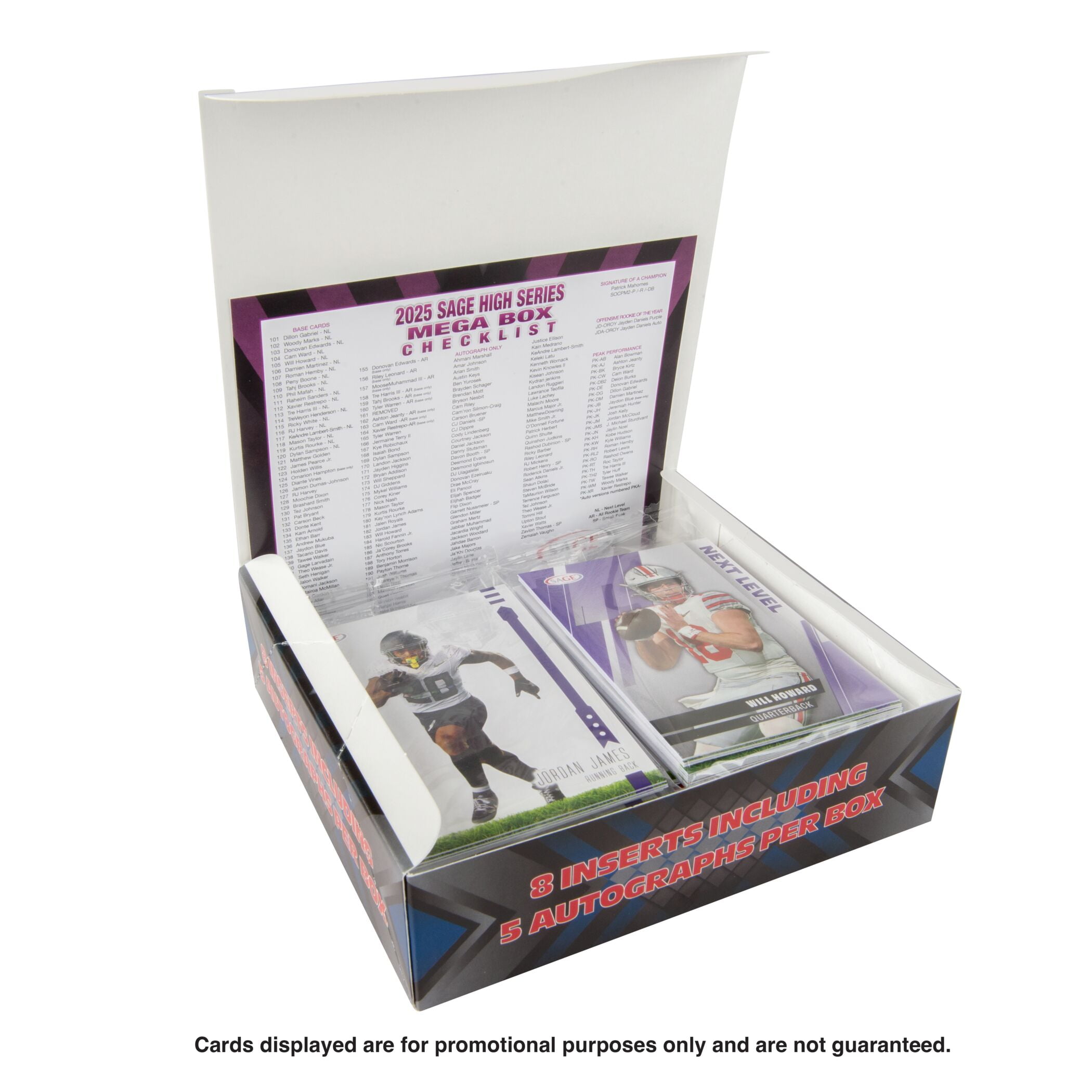2025 NFL Sage High Series Football Trading Cards Mega Box