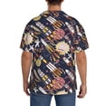 thumbnail image 3 of KLL Cartoon Space 1 Print Men's Shirt Short Sleeve Button Down Summer Cuba Beach Shirts- X-Large, 3 of 5