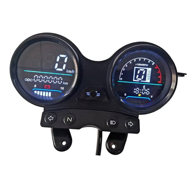 Cuentakilómetros Velocímetro,Reparación del velocímetro del odómetro de la motocicleta DC 12V,Cuentakilómetros digital para moto Velocímetro 12V USB,Velocímetro de motocicleta Indicador Cola Cuentakilómetros Velocímetro
