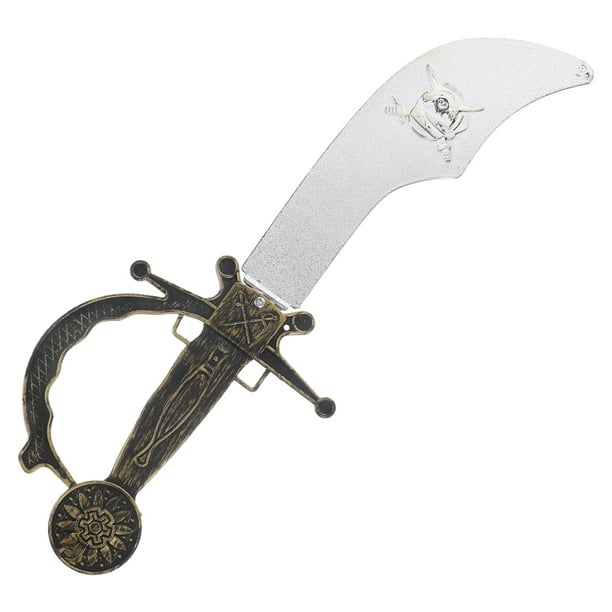 KAKOWELY Interesante modelo de espada pirata de Halloween, accesorio de plástico para fotos.