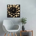 thumbnail image 2 of JEUXUS Large Canvas Wall Art Black and Gold Flower Wall Decor for Living Room, Bedroom, Office & Home Decor Gallery Wrapped, 16x16, 2 of 4