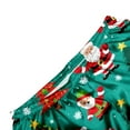 thumbnail image 4 of FAOWME Family Matching Christmas Pajamas Set Outfits Long Sleeve Turndown Collar Santa Claus Print Buttons Top And Pant Comfortable Soft Sleepwear For Child Kids-Green 13-14 Years, 4 of 7