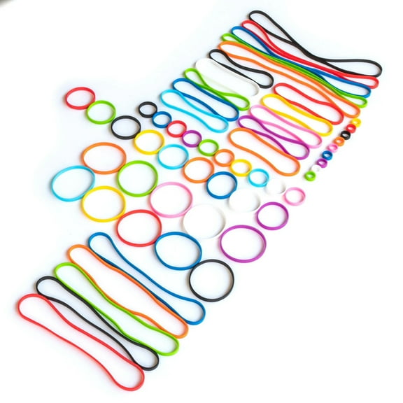 Grifiti Band Joes Long Lasting Silicone Rubber Bands 60 Pack