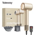 thumbnail image 4 of Tideway H11 Hair Dryer with Diffuser, High-Speed 110,000 RPM Brushless Motor, Plasma Tech, Smart Temp Control, Lightweight, Gold, 4 of 13