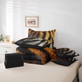 thumbnail image 6 of jejeloiu Tiger Pattern 7-Piece Twin Bedding Sets,Jungle Animal Bedding Comforter Set,Abstract Stripe Lines Sheet Sets For Men Women,Ultra Soft Home Decor Reversible, 6 of 8