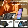 thumbnail image 3 of XUCP-Case pour iPhone 17 Pro Max avec Support Réglable, Protection contre les Chutes de 12 Pieds, Étui Mince pour iPhone 17 Pro Max Magnétique Translucide Mat, 3 of 4